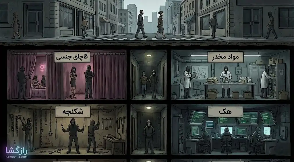 تصویر نمایشی از زیرزمین دارک وب