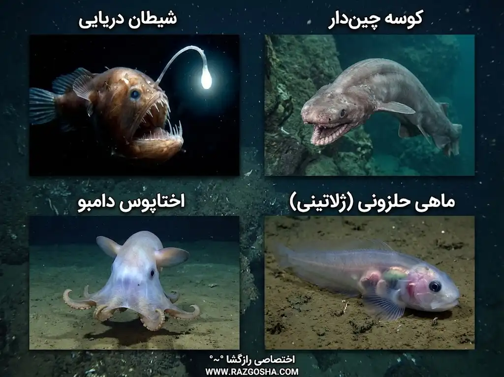 موجودات گودال ماریانا مثل شیطان دریایی