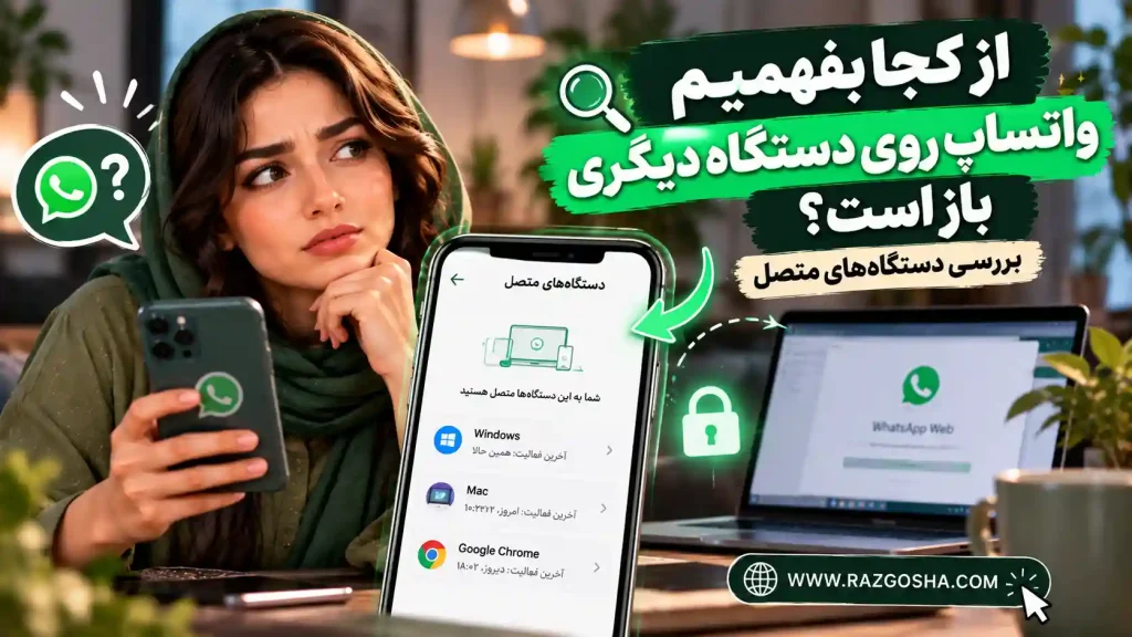 از کجا بفهمیم واتساپ روی دستگاه دیگری باز است؟ بررسی دستگاههای متصل